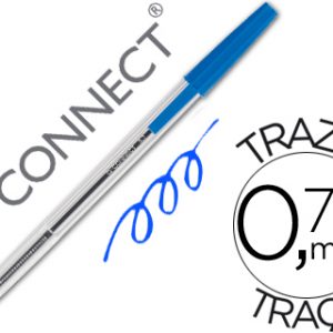 boligrafo q-connect azul trazo 0.7