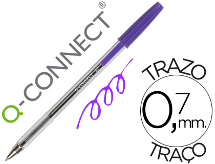BOLIGRAFO Q-CONNECT MORADO boligrafo q-connect morado trazo 0.7