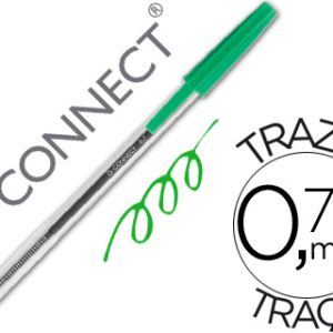boligrafo q-connect verde trazo 0.7