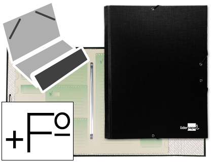 CARPETA CLASIFICADORA DE CARTON NEGRO LIDERPAPEL CARPETA CLASIFICADORA DE CARTON NEGRO LIDERPAPEL