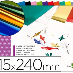 BLOC DE MANUALIDADES Fº PAPEL METALIADO LIDERPAPEL