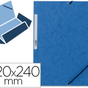 CARPETA A4 3 SOLAPAS AZUL LIDERPAPEL