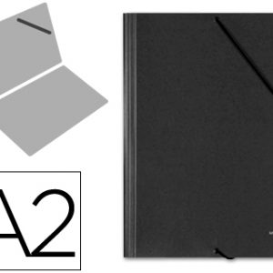 CARPETA DE CARTON A2 SIMPLE NEGRO LIDERPAPEL