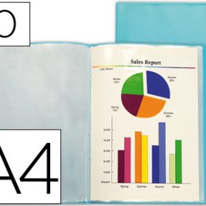 CARPETA ESCAPARATE 10 FUNDAS AZUL