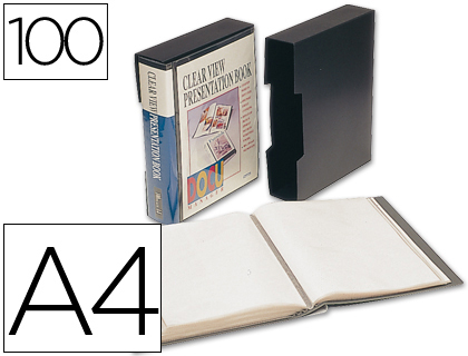 CARPETA ESCAPARATE 100 FUNDAS CON CAJETIN NEGRO CARPETA ESCAPARATE 100 FUNDAS CON CAJETIN NEGRO