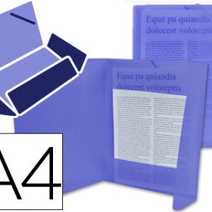CARPETA PROLIPOPILENO TRANSPARENTE A4 LIDERPAPEL AZUL