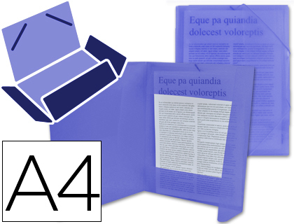 CARPETA PROLIPOPILENO TRANSPARENTE A4 LIDERPAPEL AZUL CARPETA PROLIPOPILENO TRANSPARENTE A4 LIDERPAPEL AZUL