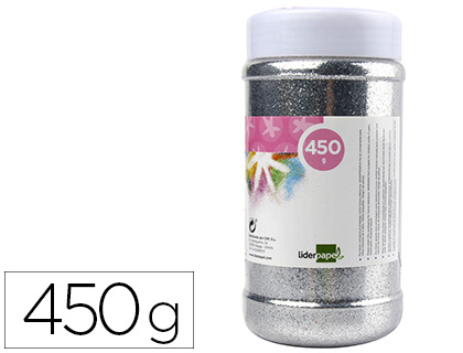 PURPURINA 450G PLATA LIDERPAPEL PURPURINA 450G PLATA LIDERPAPEL