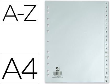 SEPARADOR-ALFABETICO-PLASTICO-A4-Q-CONNECT SEPARADOR-ALFABETICO-PLASTICO-A4-Q-CONNECT