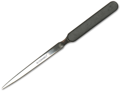, abrecartas con mango de plástico