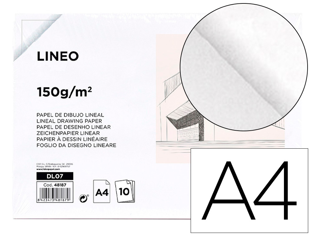 PACK LINEO A4 SIN CAJETIN 150G LIDERPAPEL PACK LINEO A4 SIN CAJETIN 150G LIDERPAPEL