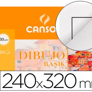 PAPEL DE DIBUJO CANSON CON RECUADRO 240X320