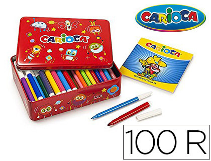ROTULADOR CARIOCA KIT CAJA METALICA ROTULADOR CARIOCA KIT CAJA METALICA