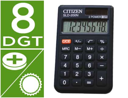 CALCULADORA DE BOLSILLO CITIZEN SLD-200NR CALCULADORA DE BOLSILLO CITIZEN SLD-200NR