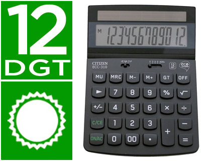 CALCULADORA SOBREMESA CITIZEN ECC-310 ECO CALCULADORA SOBREMESA CITIZEN ECC-310 ECO