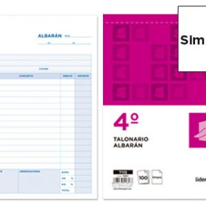 TALONARIO ALBARAN LIDERPAPEL 4º SIMPLE