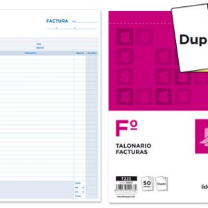 TALONARIO FACTURA DOBLE CON IVA LIDERPAPEL